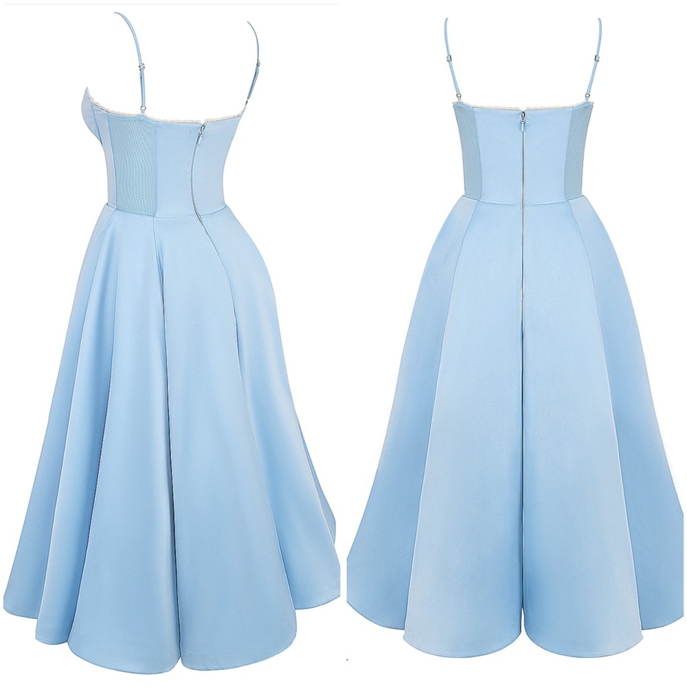 House of CB Mademoiselle Cinderella Blue Midi Dress M NWOT - Picture 4 of 17